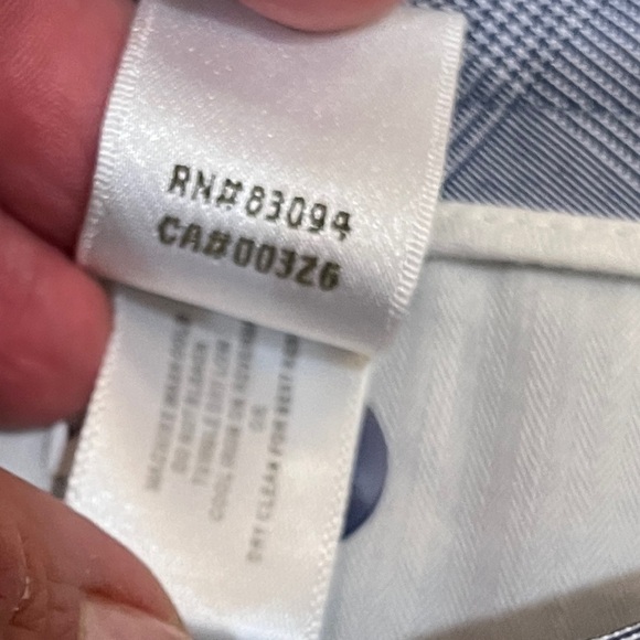 Cutter & Buck Sz 12 Navy Blue Glen Plaid Bermuda Length Golf Shorts High Waist - Picture 7 of 7